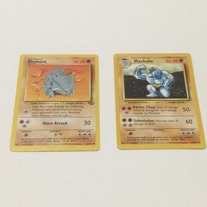 Rhyhorn 70Hp And Machoke 80Hp Pokémon Trading Card